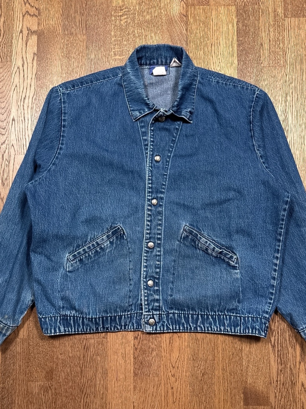 Vintage 80s Big B Made in Canada Denim Snap Workwear Chore Jacket Mens 48 Medium